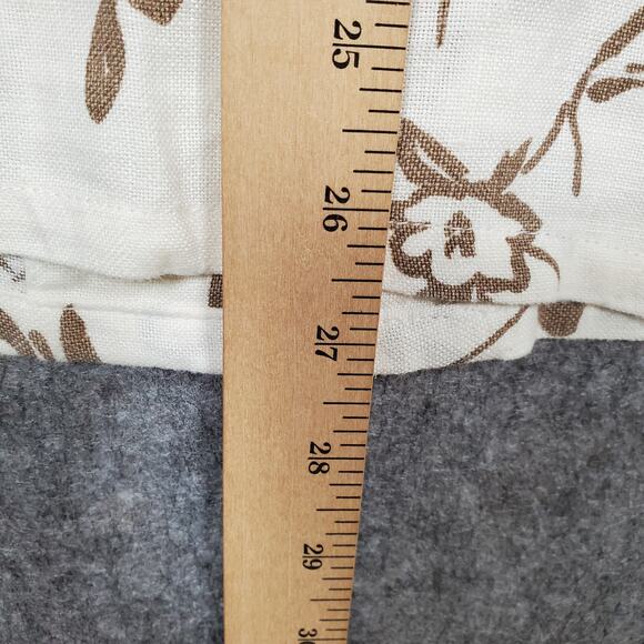 Laissez Faire Top Womens Linen Button Front Floral Lagenlook Collared Beachy - Picture 7 of 8